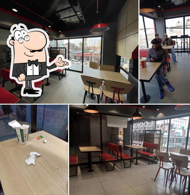 The interior of KFC