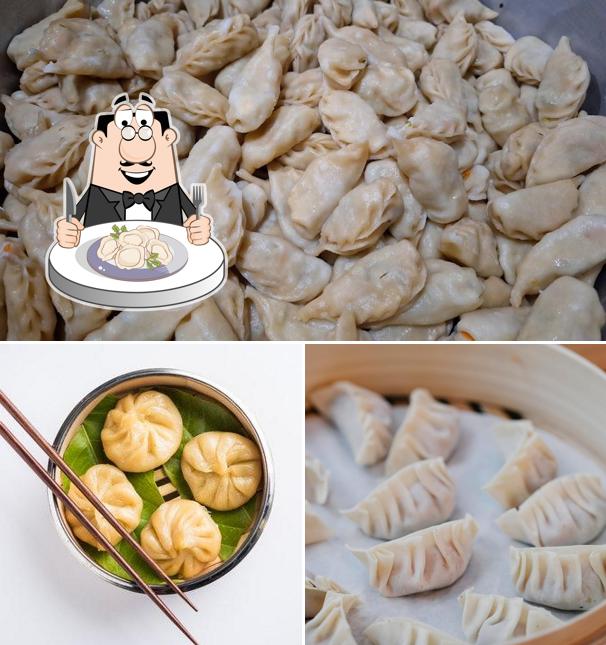 Dumplings at Hare Krishna Momo Counter