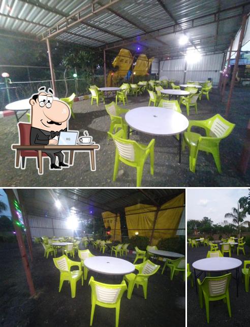 The interior of Hotel Pure Veg Shravi