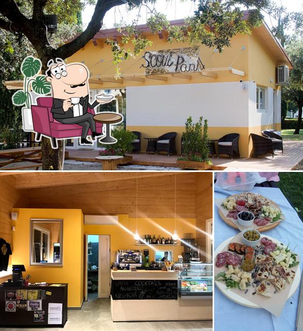 La interni e cibo del ristorante