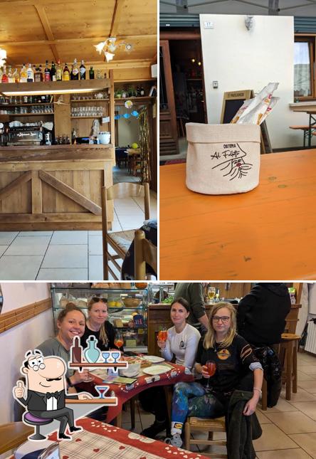 Gli interni di Osteria Al Folletto