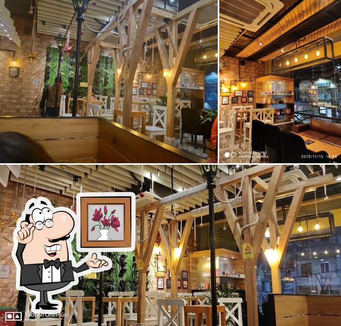 The restaurant's interior and bar counter
