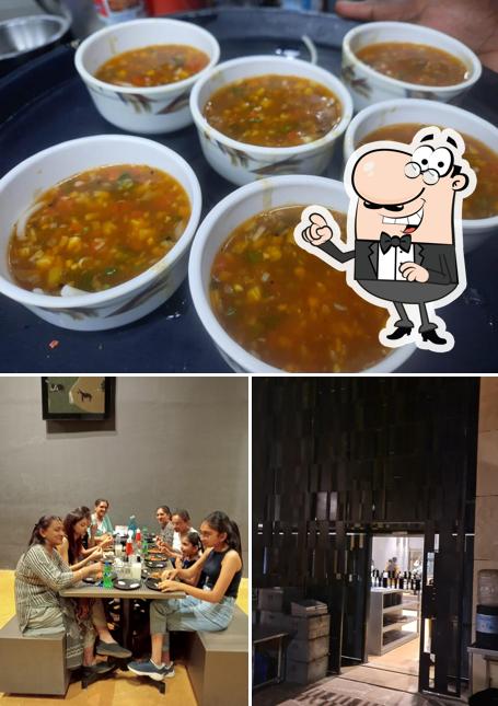 Among various things one can find interior and food at Kutch Kitchen - Restaurant at Smritivan