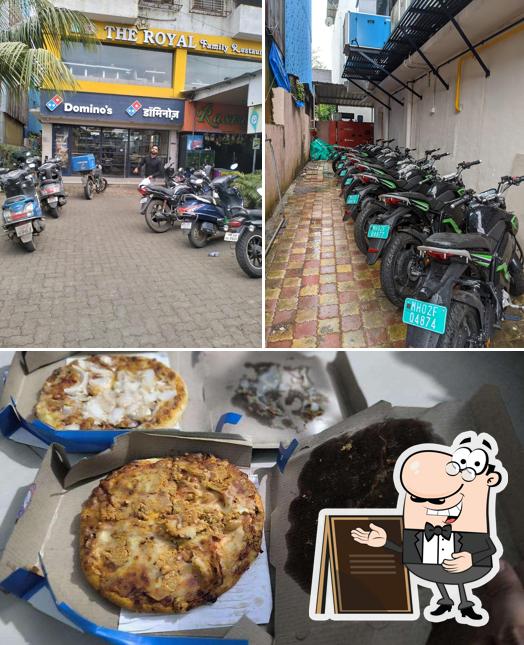 This is the picture displaying exterior and food at Domino's Pizza Vishnu Nagar, Palghar