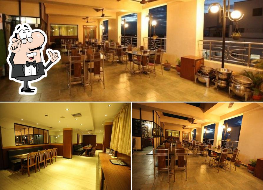 The interior of Hotel Arasan Sapthagiri
