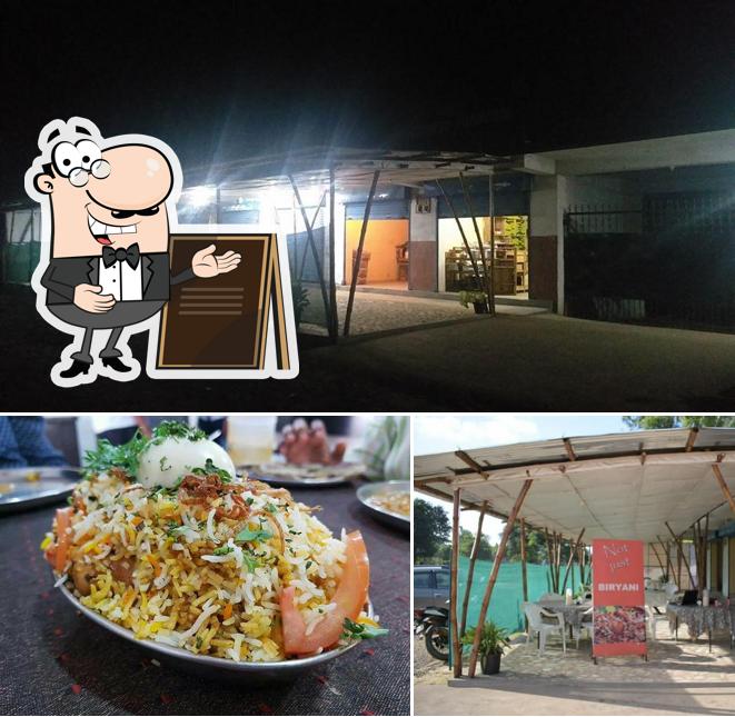 The restaurant's exterior and food