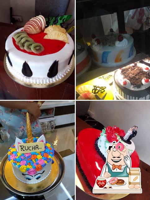 The Cake Tree (Bakery, Ice-Cream, Cafe and Snacks) serves a selection of sweet dishes