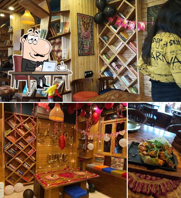 The interior of The Bookmark Cafe