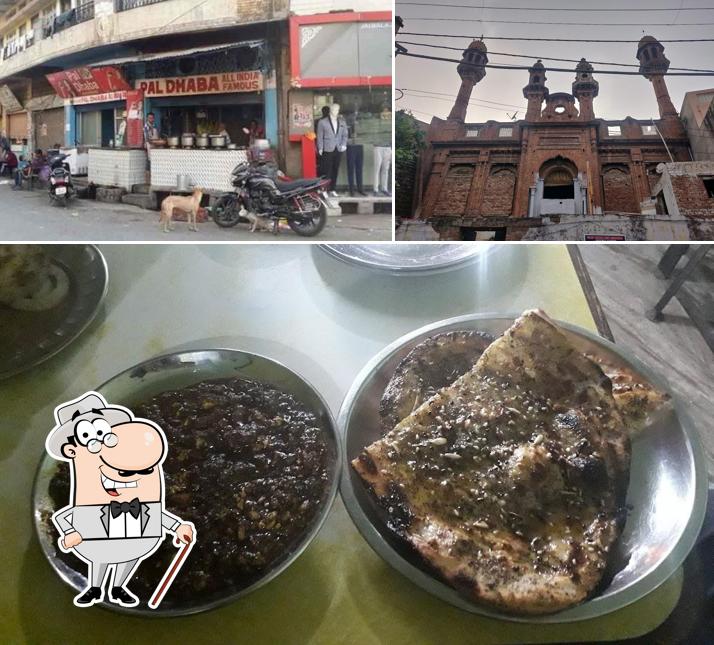 Among various things one can find exterior and food at Pal Dhaba