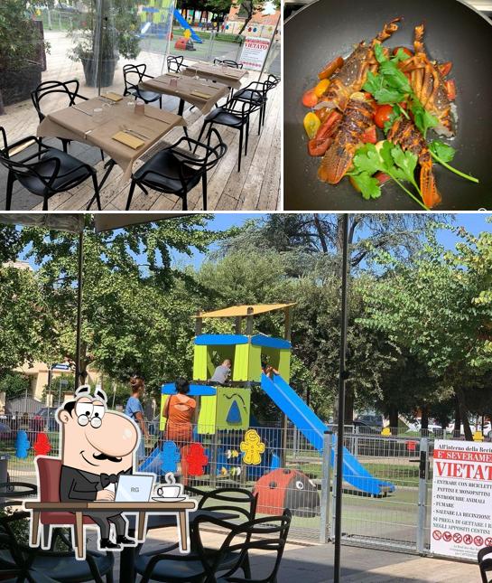 Questa è la immagine che presenta la interni e frutti di mare di Bar Saffi