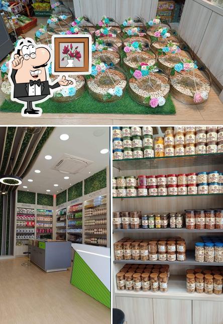 Among various things one can find interior and food at Healthy Bites - Premium Dry Fruits Showroom (shop & store) (Gift hampers, chocolates, Snacks items and much more)
