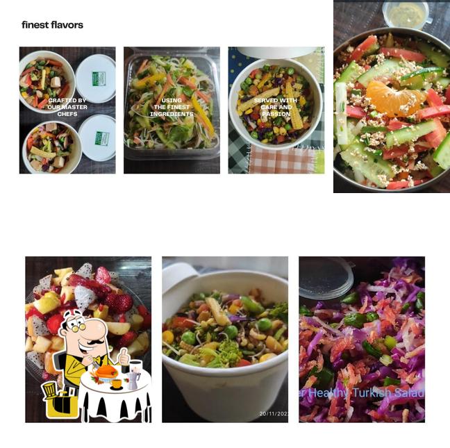 Food at Krunchy greens salad