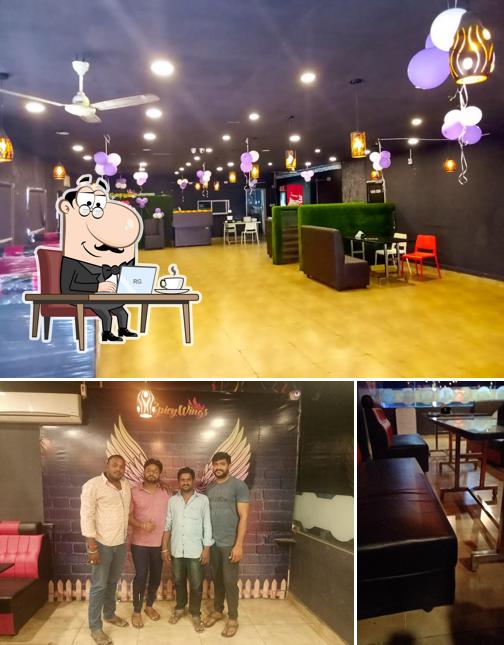 The interior of SR Restaurant (Spicy wings)