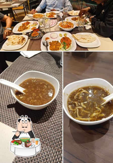 Hot and sour soup at Sarathi Executive