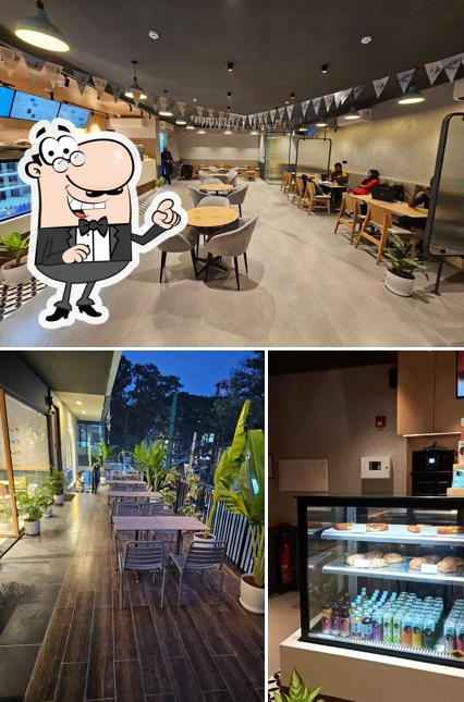 Among different things one can find interior and food at Blue Tokai Coffee Roasters