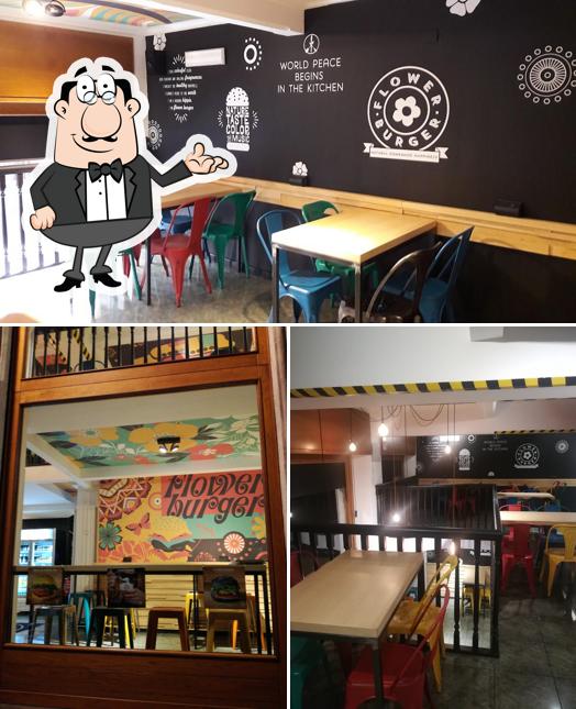 Dai un'occhiata agli interni di Flower Burger