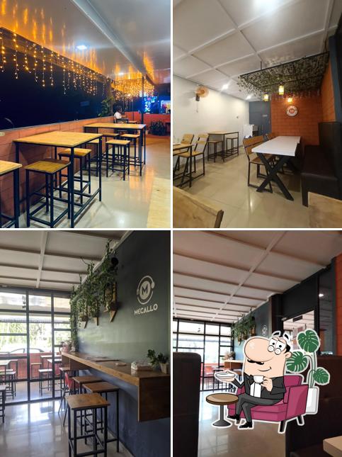 Take a seat at one of the tables at Mecallo