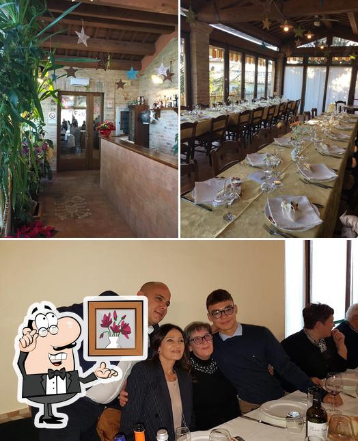 Gli interni di Osteria Cantagallo