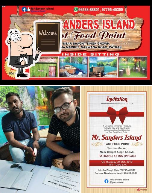 Look at the picture of Mr. Sanders Island