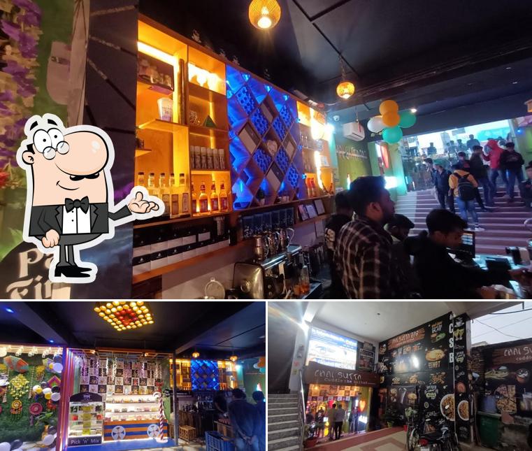 The interior of Sharma ji pizza, cafe wale