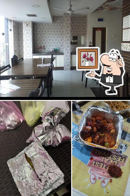 The interior of 7 days Pure Veg Restaurant