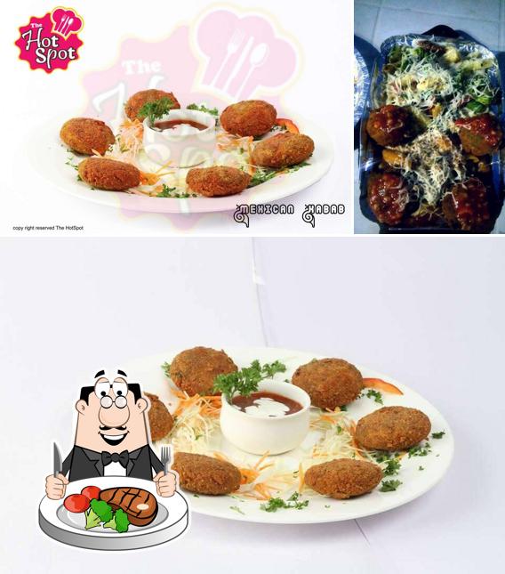 Order meat dishes at Hot Spot Fast Food