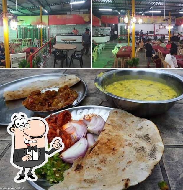 Take a look at the image showing interior and food at Babachi Wadi Village Dhaba Take a look at the image showing interior and food at Babachi Wadi Village Dhaba