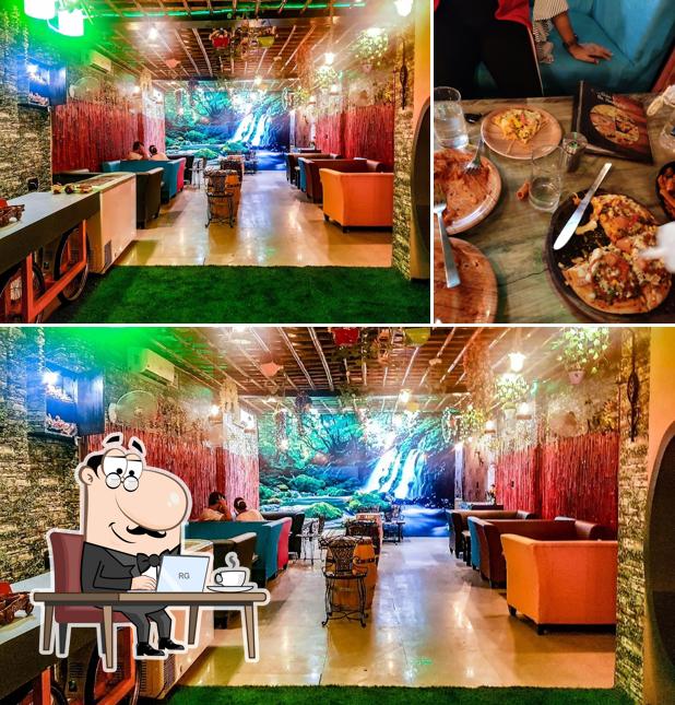 Take a seat at one of the tables at Chicklet