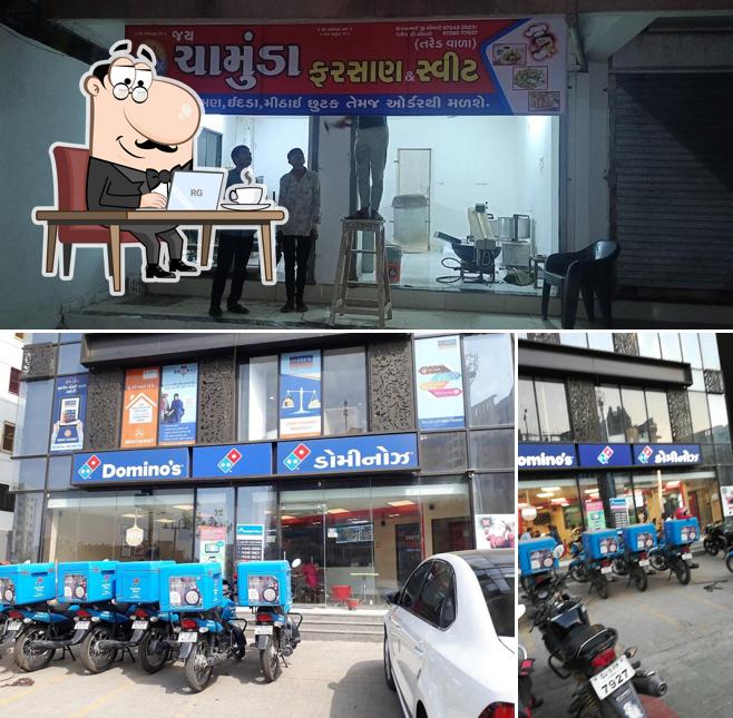 The interior of Domino's Pizza Nana Varachha, Surat