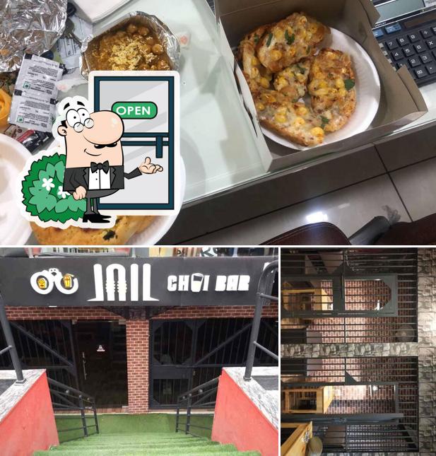Among various things one can find exterior and food at Jail Chai Bar Best cafe