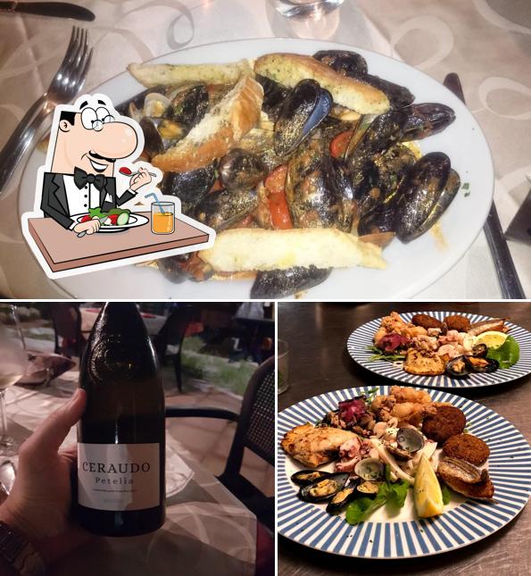 La cibo e alcol del ristorante