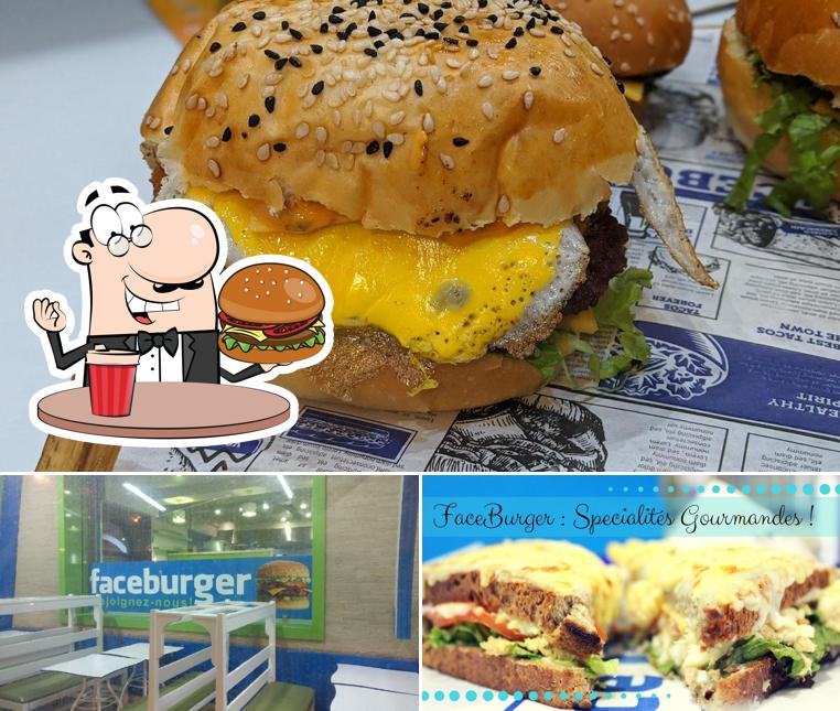 Commandez l'un des hamburgers servi à Face Burger