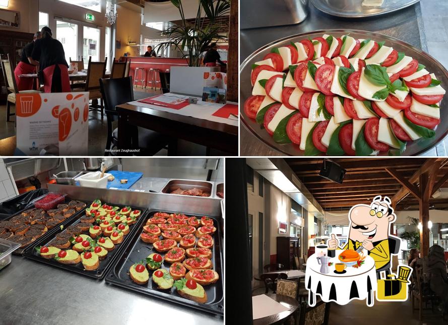 La cibo e interni del ristorante