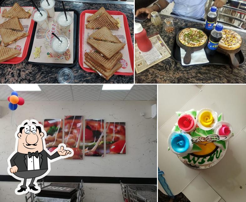 Take a look at the picture showing interior and food at Hunger'z Kalka