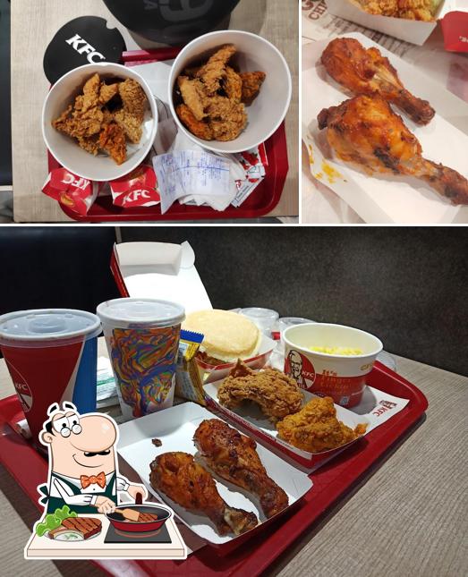 Pick meat dishes at KFC Pick meat dishes at KFC