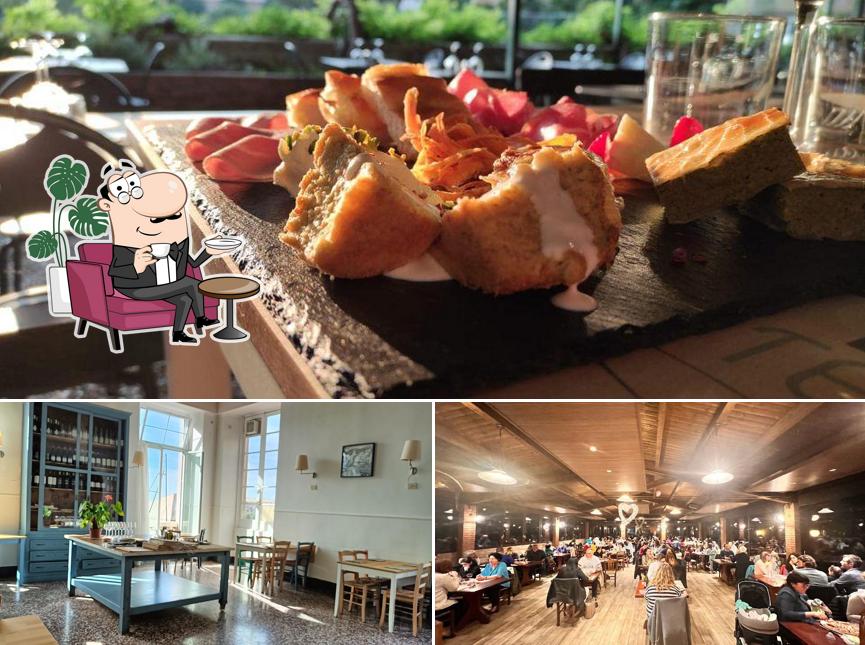 Dai un’occhiata alla foto che mostra la interni e cibo di Osteria Maniman