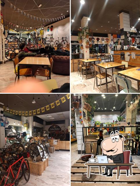 Gli interni di Bike Fellas Bergamo - Bar e officina