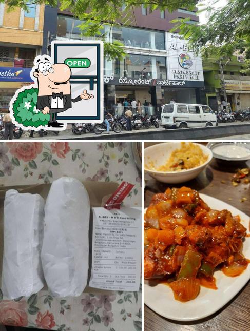 The image of Al Bek’s exterior and dining table