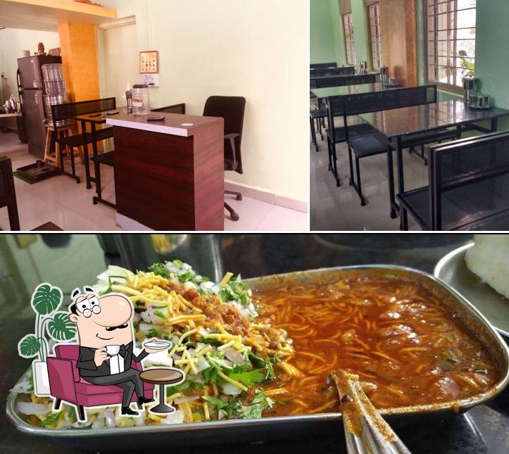 The photo of Nevale Misal’s interior and food