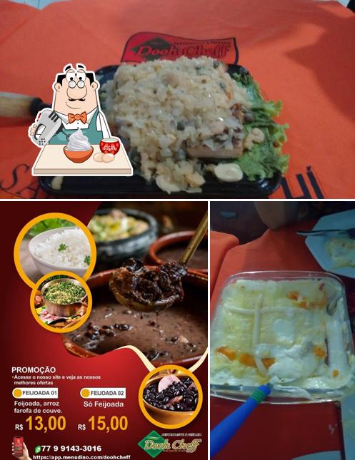 DOOH CHEFF RESTAURANTE, PIZZARIA E HAMBURGUERIA oferece uma gama de pratos doces