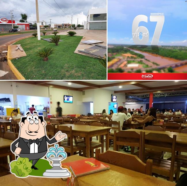 Entre diferentes coisas, exterior e interior podem ser encontrados no D'talia Pizzaria e Choperia - Rondonópolis