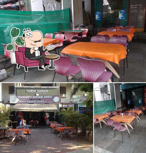 The interior of Madhav's Biryani House