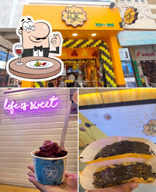 Check out the picture depicting food and exterior at The Belgian Waffle Co