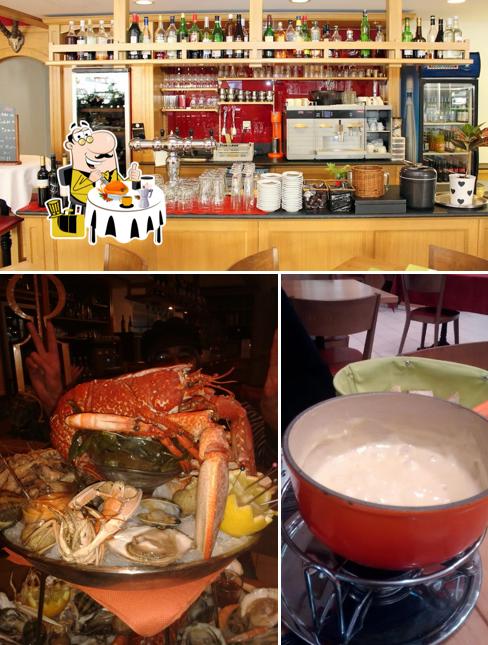 La cibo e esterno del ristorante
