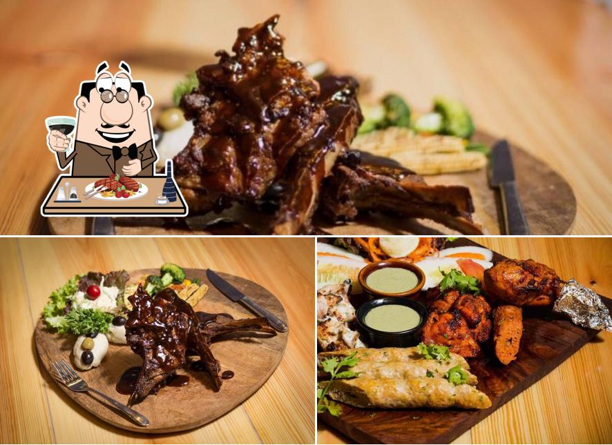 Order meat dishes at Brauhaus