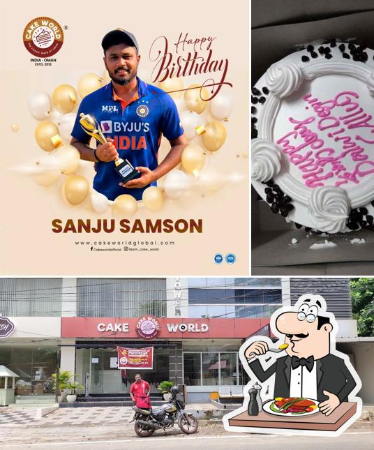 The photo of food and exterior at Cake World