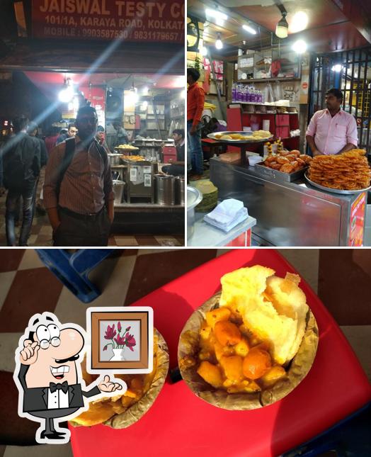 The picture of interior and food at Jaiswal Tasty Corner