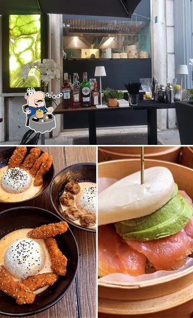 La cibo e interni del ristorante