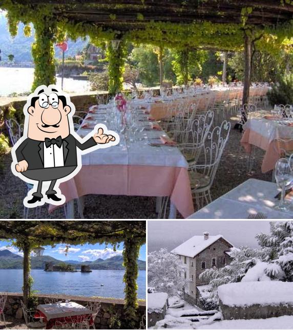 Dai un’occhiata alla immagine che presenta la interni e cibo di Ristorante Cà Bianca