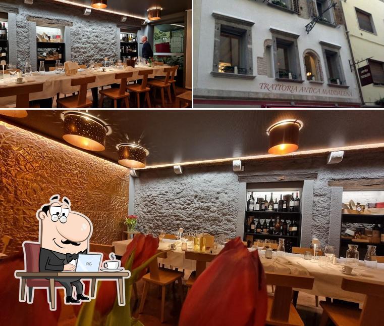 Gli interni di Trattoria Antica Maddalena